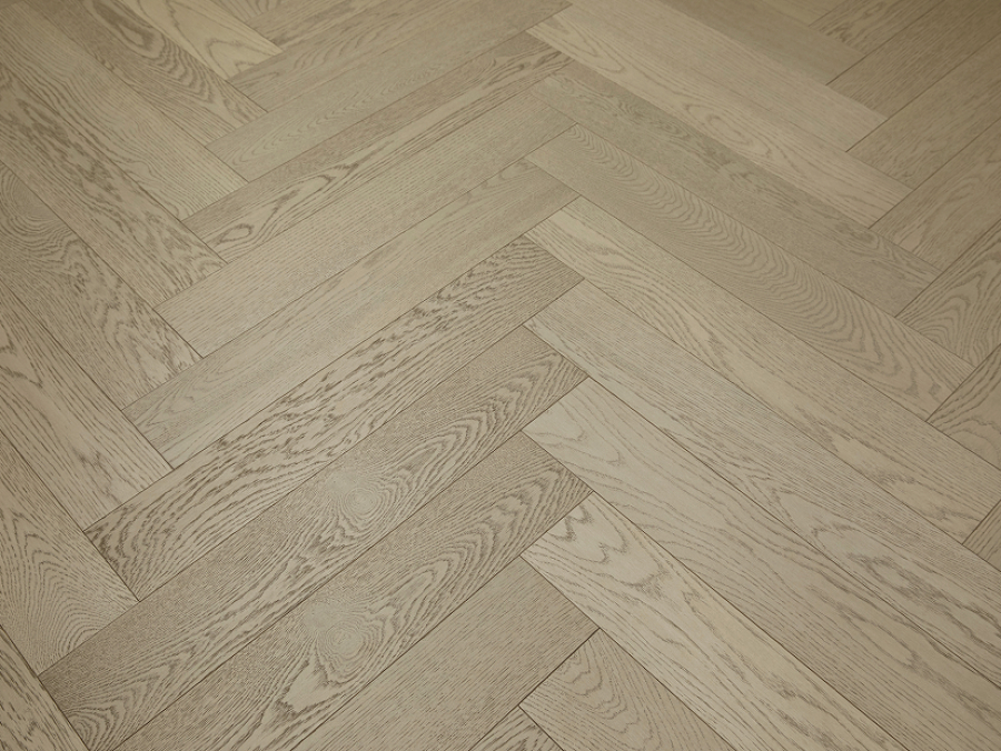 European Oak Herringbone Collection - Sky