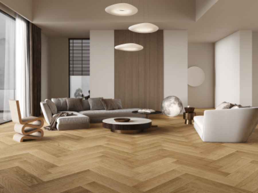 American White Oak Herringbone Collection-Macoroon